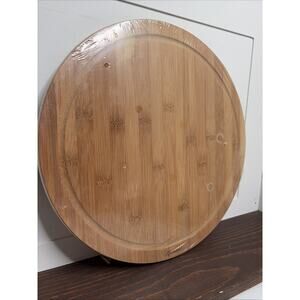 Nuwave Oven Round Bamboo Pizza Cutting Board 14in New Sealed